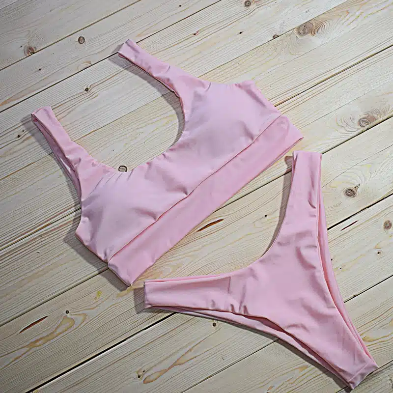 2019 Push Up Sexy Bikini Set Women Swimwear Swimsuit Female Tank Crop Top Bathing Suit Separate Bikinis Thong Beach Wear Swim 11