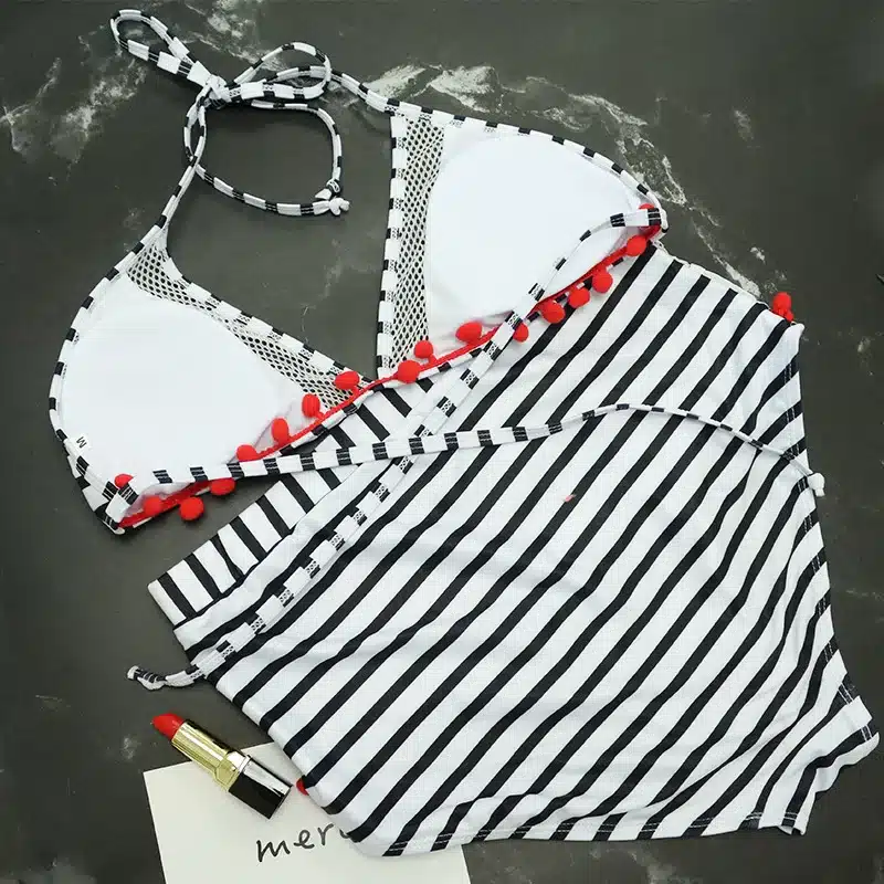 2019 Sexy Halter Retro Mesh Hollow Out String Biquini Bathing Suit Female Swimsuit High Waist Plus Size Swimwear Women Bikini 21