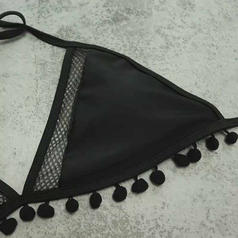 2019 Sexy Halter Retro Mesh Hollow Out String Biquini Bathing Suit Female Swimsuit High Waist Plus Size Swimwear Women Bikini 26