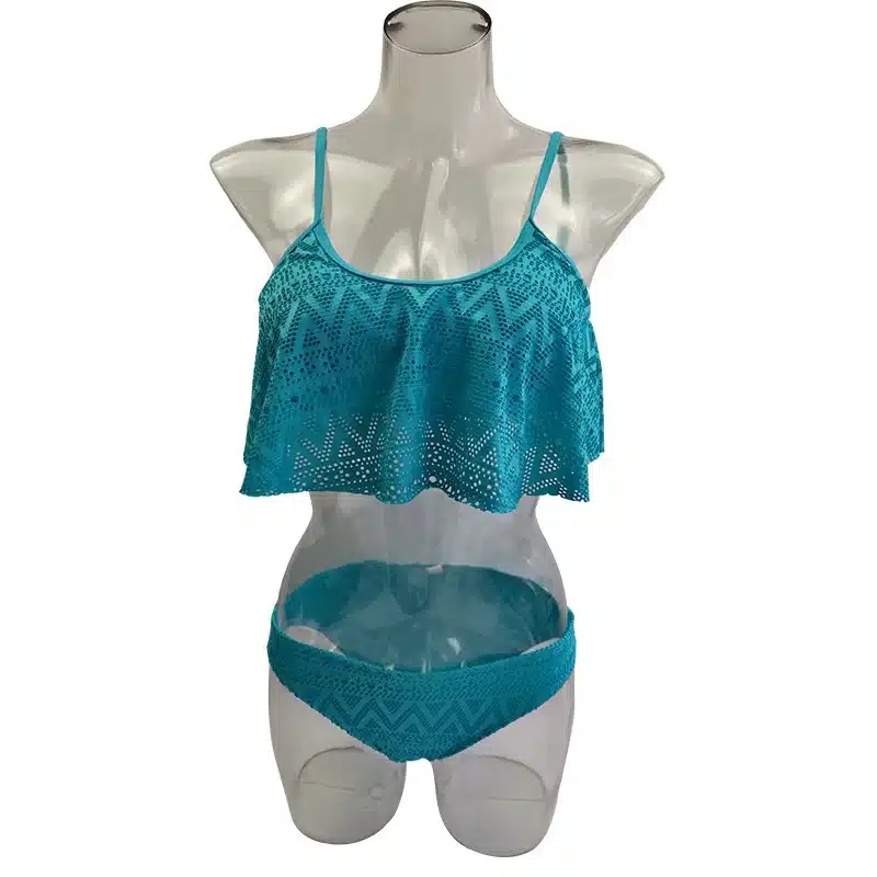 Push Up New 2018 Simple Solid Color Bikini Set Sexy Low Waist Beach Swimwear Women Lace Up Flounce Summer Brazilian Swimsuit 28