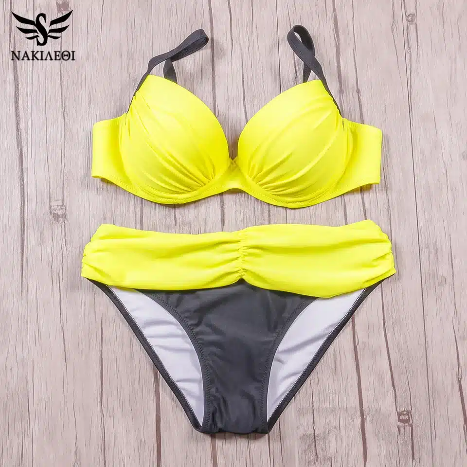 NAKIAEOI Sexy Bikinis Women Swimsuit 2018 Summer Low Waisted Bathing Suits Halter Top Push Up Bikini Set Plus Size Swimwear XXL 21