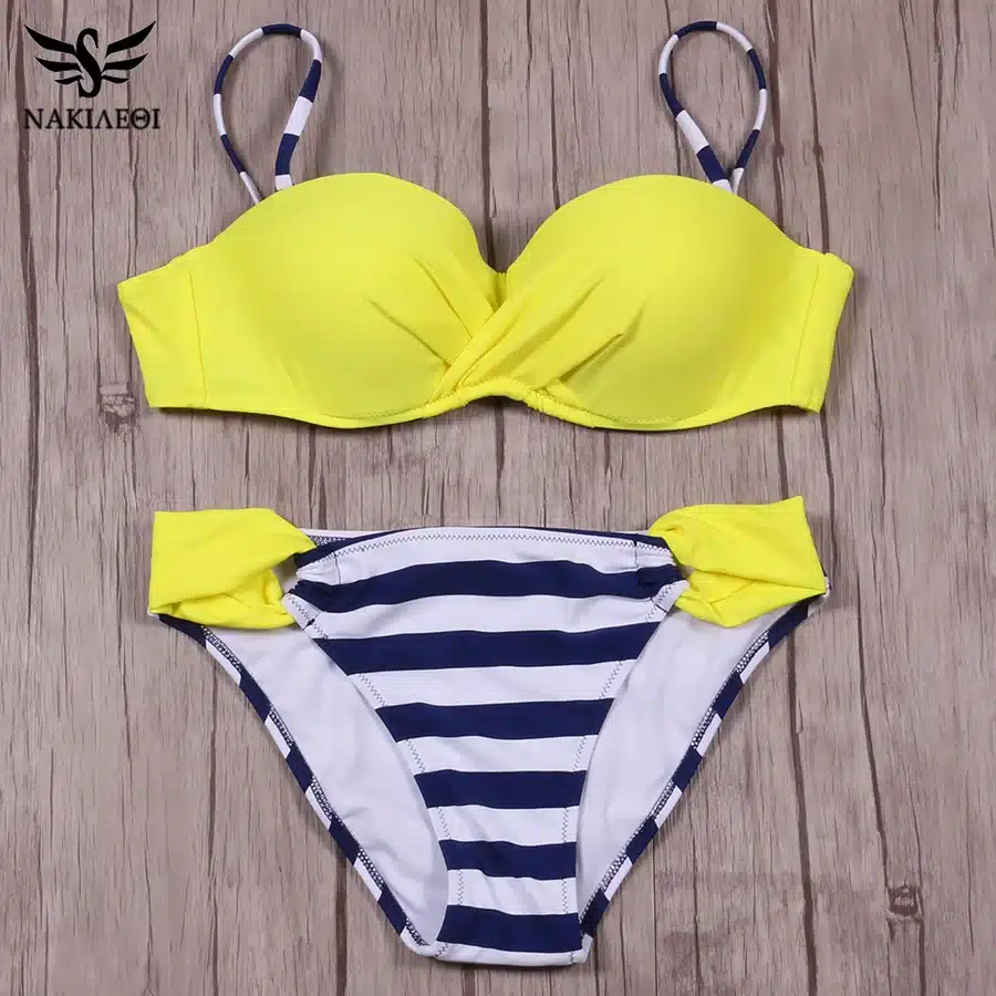 NAKIAEOI Sexy Bikinis Women Swimsuit 2018 Summer Low Waisted Bathing Suits Halter Top Push Up Bikini Set Plus Size Swimwear XXL 23