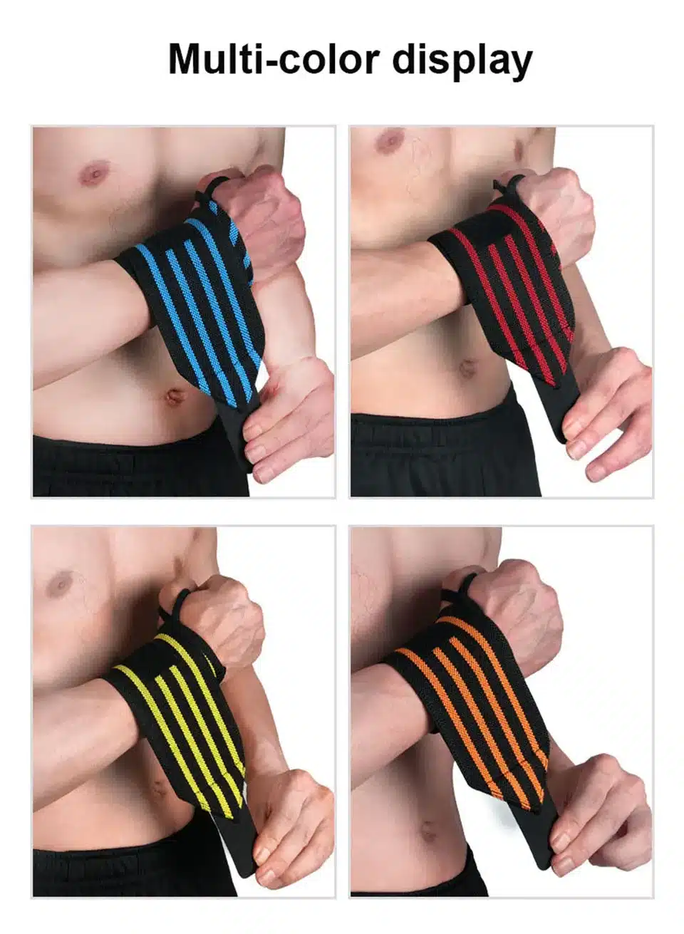 1Pcs Adjustable Wristband Elastic Wrist Wraps Bandages for Weightlifting Powerlifting Breathable Wrist Support 4colors 10