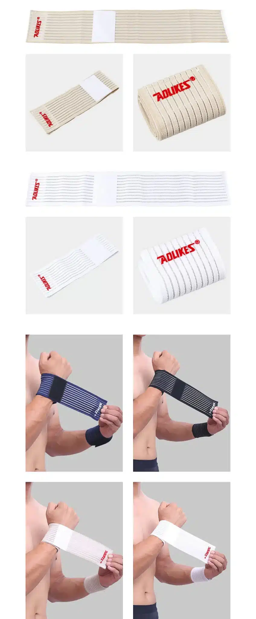 ALBREDA 1 piece Elastic Sport Bandage Wristband hand Gym Support wrist brace Wrap Tennis Cotton Weat band Fitness Powerlifting 13