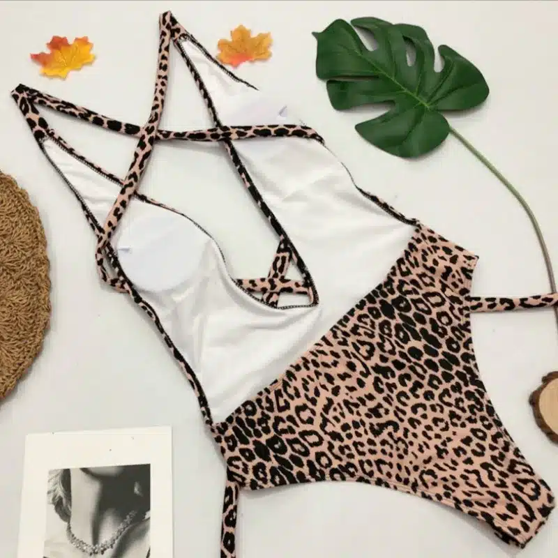 2018 Sexy One Piece Swimsuit May Women Fused Swimwear Female Leopard Bikini Thong Backless Micro Monokini Beach Bathing Suit 6