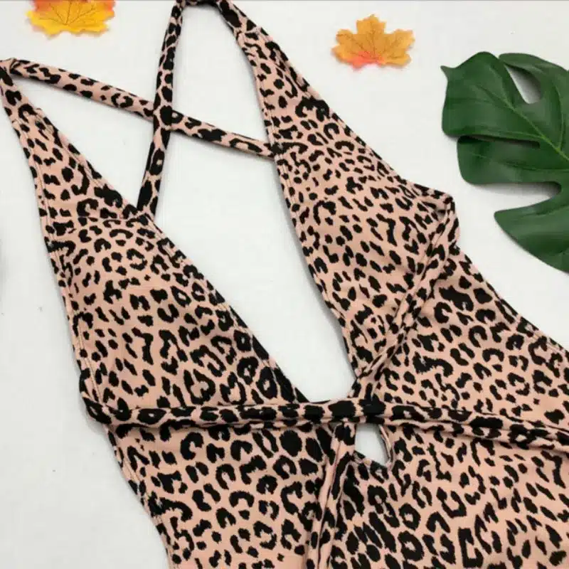 2018 Sexy One Piece Swimsuit May Women Fused Swimwear Female Leopard Bikini Thong Backless Micro Monokini Beach Bathing Suit 7
