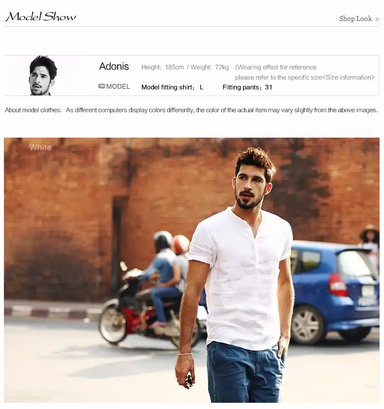 Simwood 2019 New Arrival Summer Short-sleeved Shirts Men 100% Linen White Solid Color Slim Fit Plus Size Collarless Tops CS1534 17