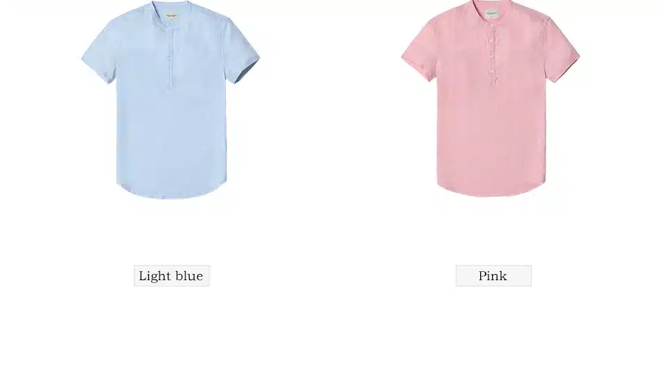 Simwood 2019 New Arrival Summer Short-sleeved Shirts Men 100% Linen White Solid Color Slim Fit Plus Size Collarless Tops CS1534 29