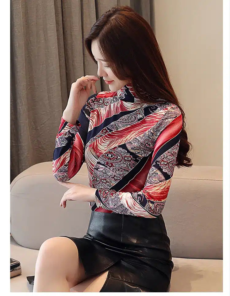 Autumn Plus Size 3XL Long Sleeve Shirt Women Fashion Woman Blouses 2019 Print Lace Blouse Womens Tops and Blouses Blusas 1085 40 20