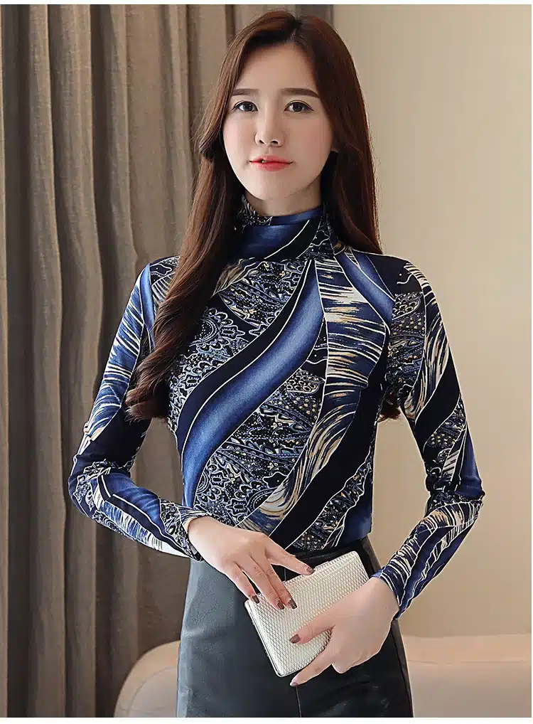 Autumn Plus Size 3XL Long Sleeve Shirt Women Fashion Woman Blouses 2019 Print Lace Blouse Womens Tops and Blouses Blusas 1085 40 25