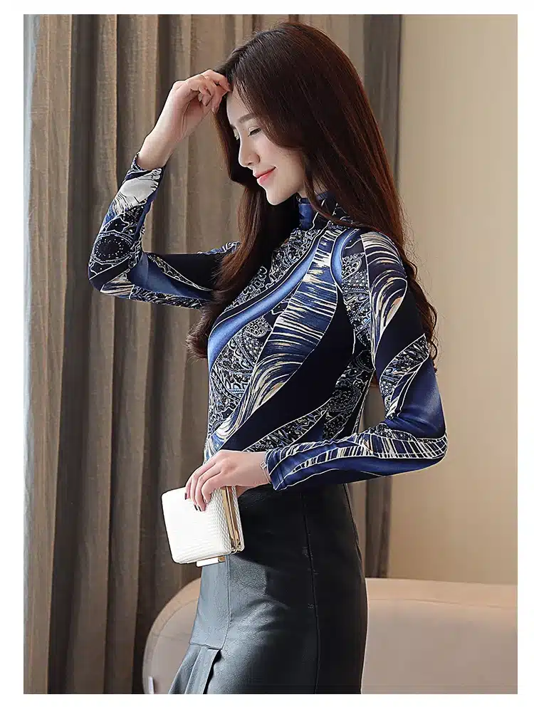 Autumn Plus Size 3XL Long Sleeve Shirt Women Fashion Woman Blouses 2019 Print Lace Blouse Womens Tops and Blouses Blusas 1085 40 27