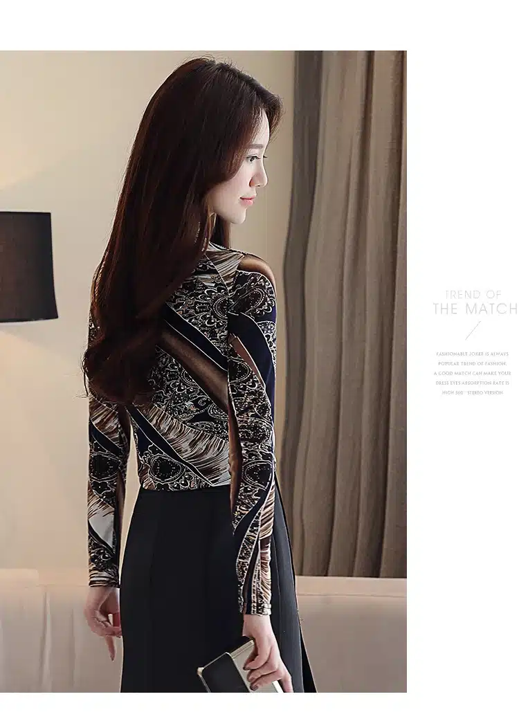 Autumn Plus Size 3XL Long Sleeve Shirt Women Fashion Woman Blouses 2019 Print Lace Blouse Womens Tops and Blouses Blusas 1085 40 39