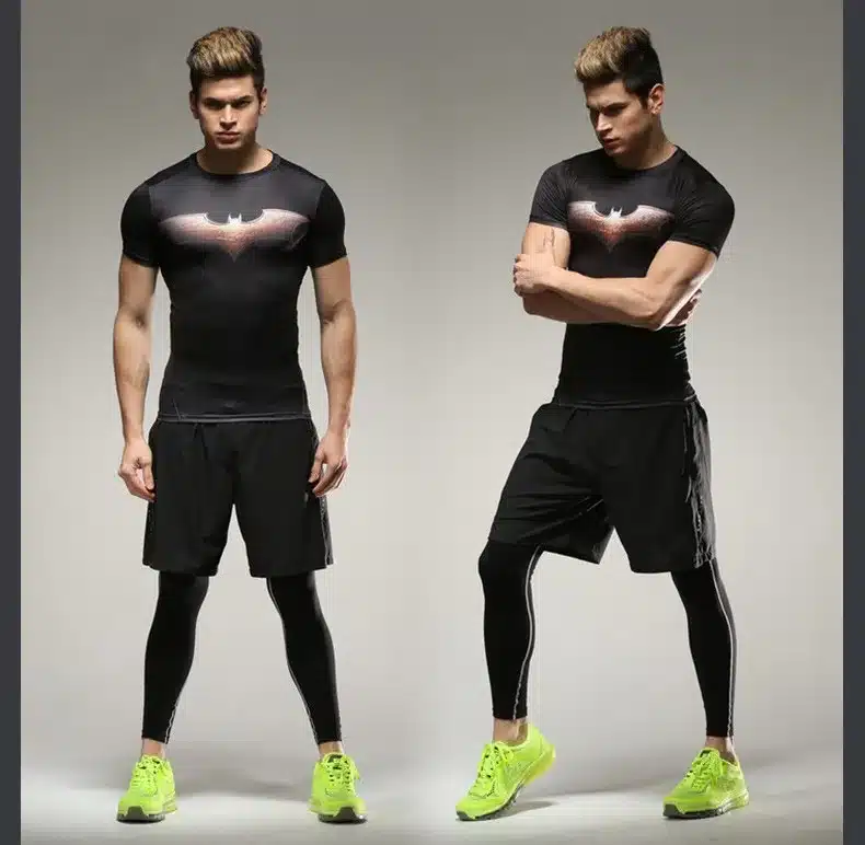 marvel batman Captain America t-shirt hot superman t shirt men joges 2019 Superhero tights quick-dry T-shirt Summer clothing 13