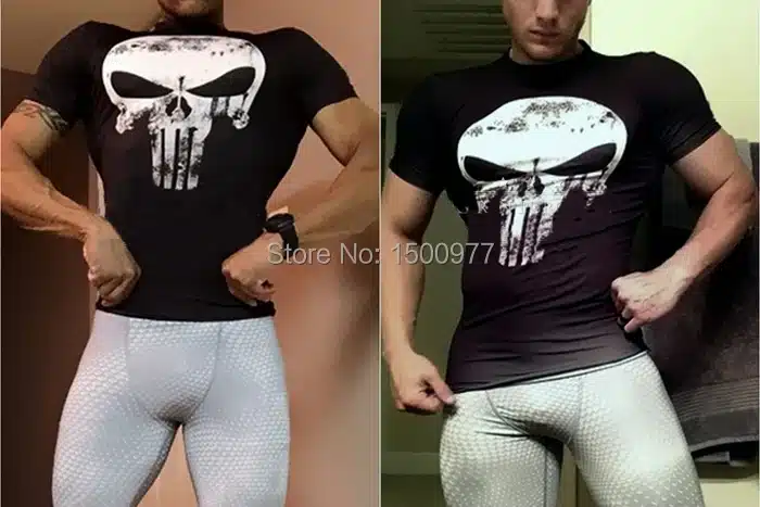 marvel batman Captain America t-shirt hot superman t shirt men joges 2019 Superhero tights quick-dry T-shirt Summer clothing 24