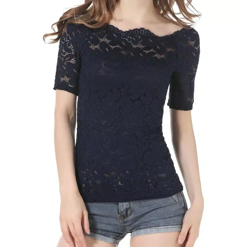 Fashion Woman Blouses 2019 Summer Women Blouses Off Shoulder White Lace Blouse Chiffon Long Sleeve Women Shirts 21