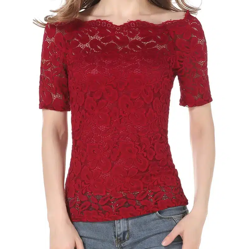 Fashion Woman Blouses 2019 Summer Women Blouses Off Shoulder White Lace Blouse Chiffon Long Sleeve Women Shirts 22