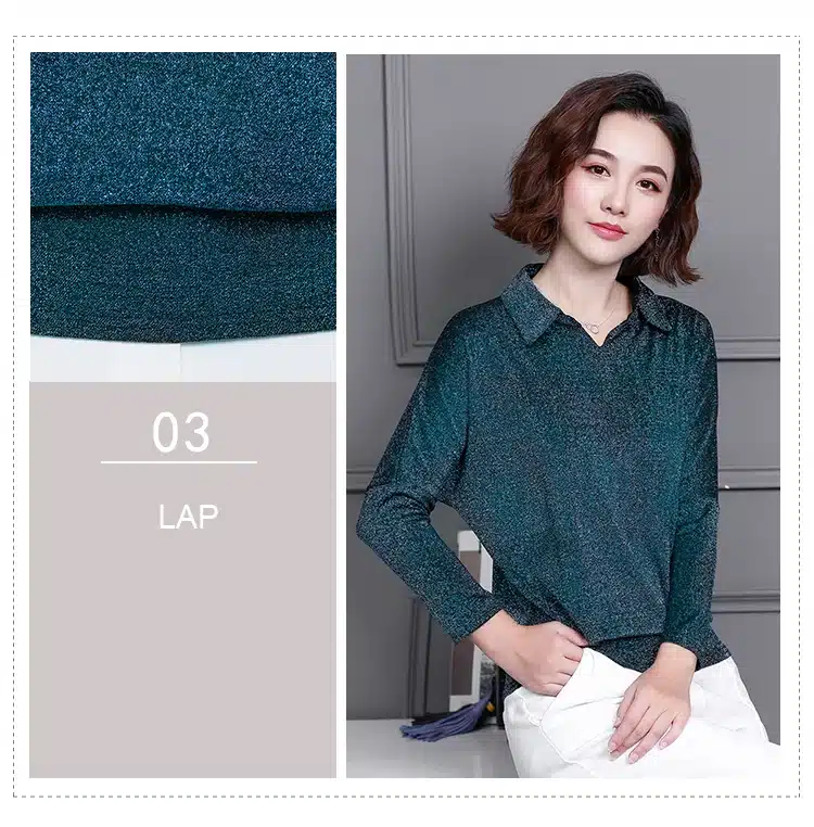 Blusas Mujer De Moda 2019 Korean Style Shiny Lurex Womens Tops and Blouses Plus Size Long Sleeve Blouse Sequin Streetwear Shirts 7