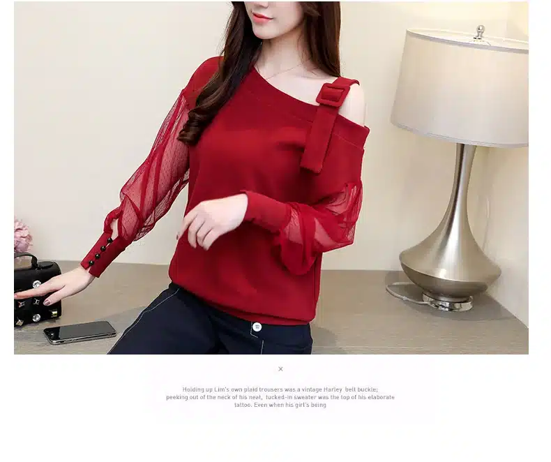 Autumn long sleeve shirt women fashion woman blouses 2019 sexy off shoulder top solid women blouse shirt clothing female 1224 40 24