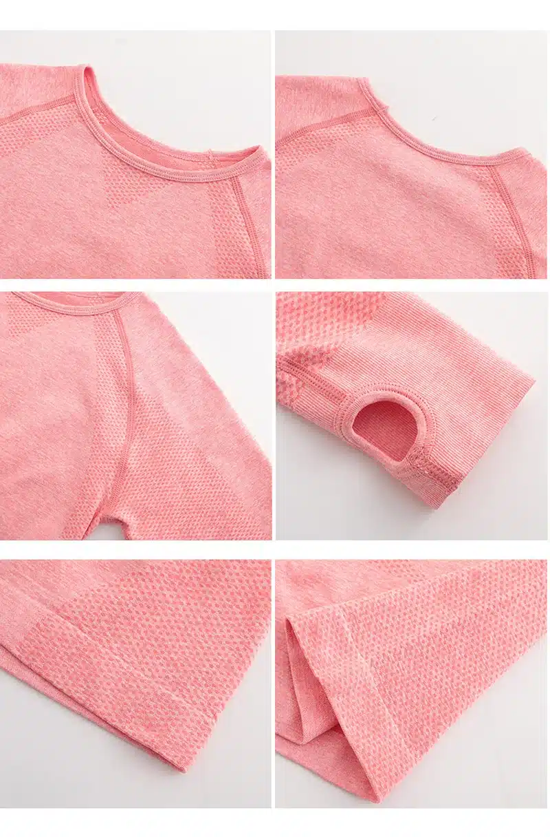 2019 New Sexy Yoga Clothes Women Seamless Navel Long Sleeve Gradient Yoga Shirts Workout Running Sport Crop Top Gym Clothing 20