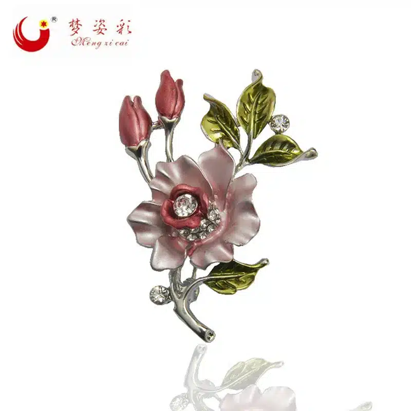Korean Enamel Large Flower Brooches for Women Pins Rhinestone Brooch Mujer Vestidos Brosche Cheap Plant Brooch Bouquet Wedding 13