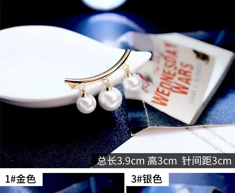 KingDeng Fixed Straps Anti Slip Pin Korean Simple Pearl Brooch Women's accessories Cardigan Anti Wearing Pins Enamel Pin. 1