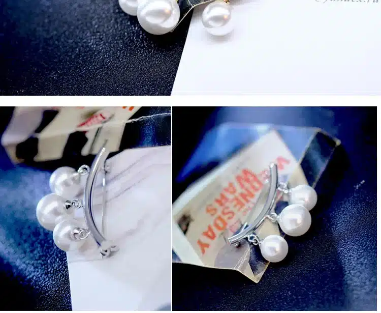 KingDeng Fixed Straps Anti Slip Pin Korean Simple Pearl Brooch Women's accessories Cardigan Anti Wearing Pins Enamel Pin. 7