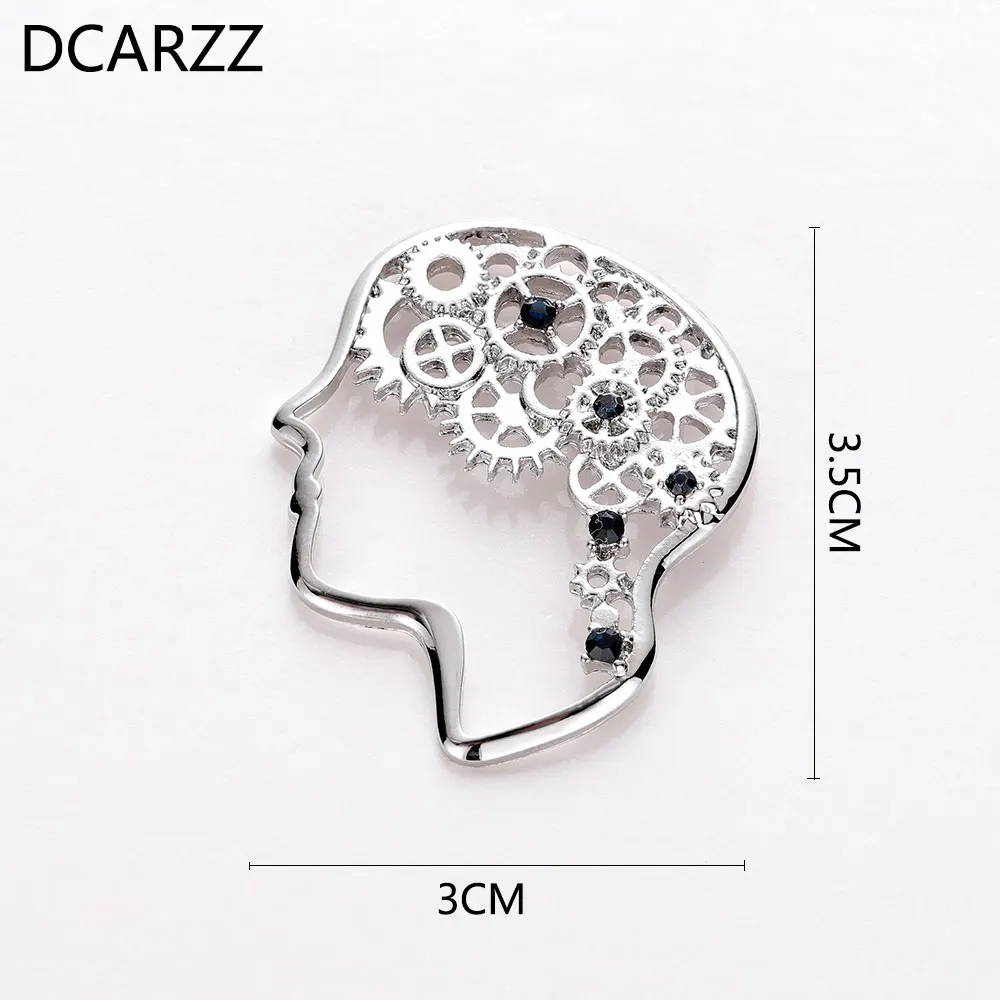 Head Gear Brooches Gold Silver Rose Gold Girl Gift for Women Medical Christmas Brooch Fashion Jewelry Crystal Lapel Pins Metal 1
