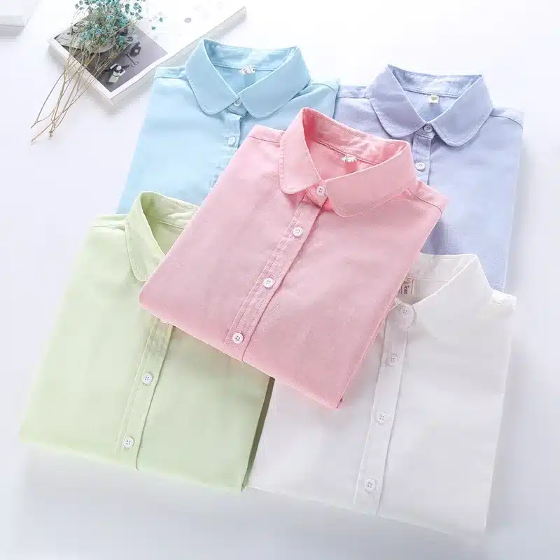 Women Blouse 2019 New Casual BRAND Long Sleeve Oxford White Blue Shirt Woman Office Wear Shirts High Quality Blusas Ladies Tops 13