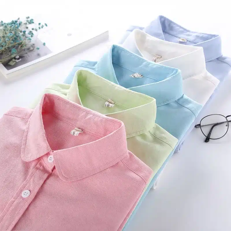 Women Blouse 2019 New Casual BRAND Long Sleeve Oxford White Blue Shirt Woman Office Wear Shirts High Quality Blusas Ladies Tops 14