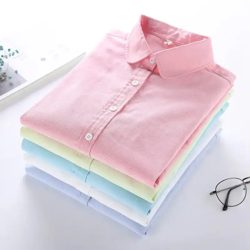 Women Blouse 2019 New Casual BRAND Long Sleeve Oxford White Blue Shirt Woman Office Wear Shirts High Quality Blusas Ladies Tops 15
