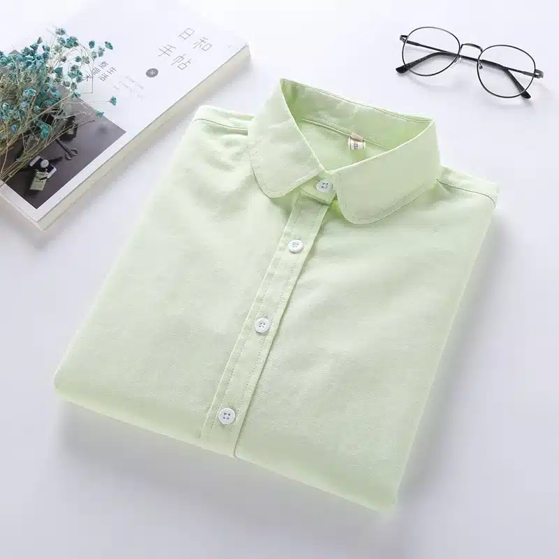 Women Blouse 2019 New Casual BRAND Long Sleeve Oxford White Blue Shirt Woman Office Wear Shirts High Quality Blusas Ladies Tops 20