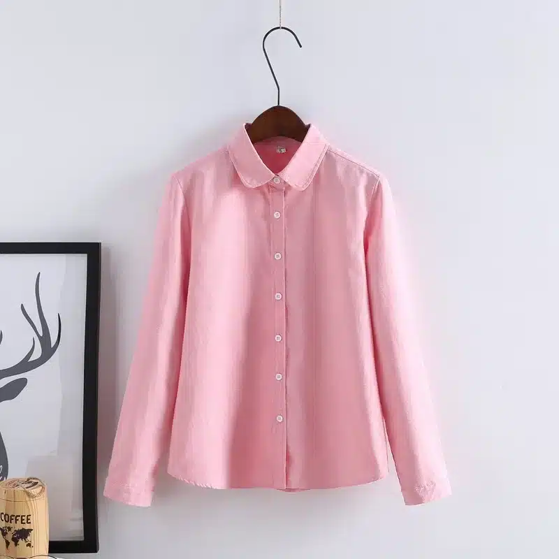 Women Blouse 2019 New Casual BRAND Long Sleeve Oxford White Blue Shirt Woman Office Wear Shirts High Quality Blusas Ladies Tops 24
