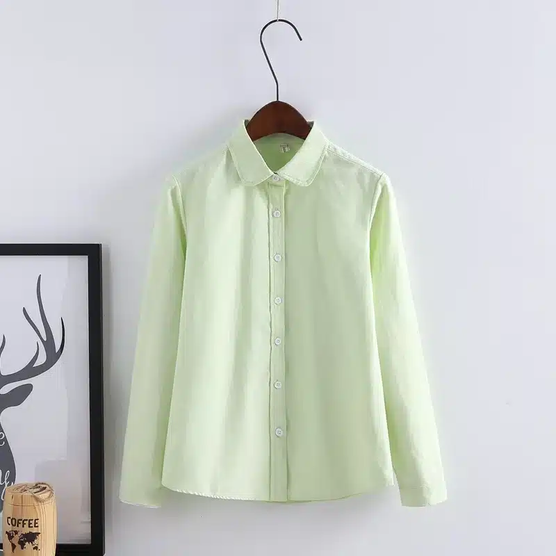 Women Blouse 2019 New Casual BRAND Long Sleeve Oxford White Blue Shirt Woman Office Wear Shirts High Quality Blusas Ladies Tops 26
