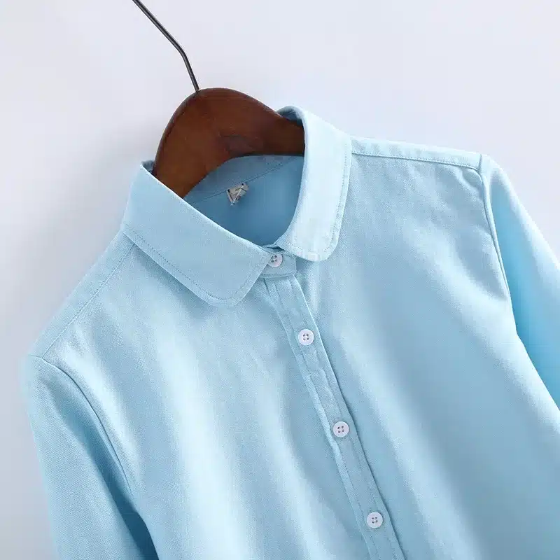 Women Blouse 2019 New Casual BRAND Long Sleeve Oxford White Blue Shirt Woman Office Wear Shirts High Quality Blusas Ladies Tops 28