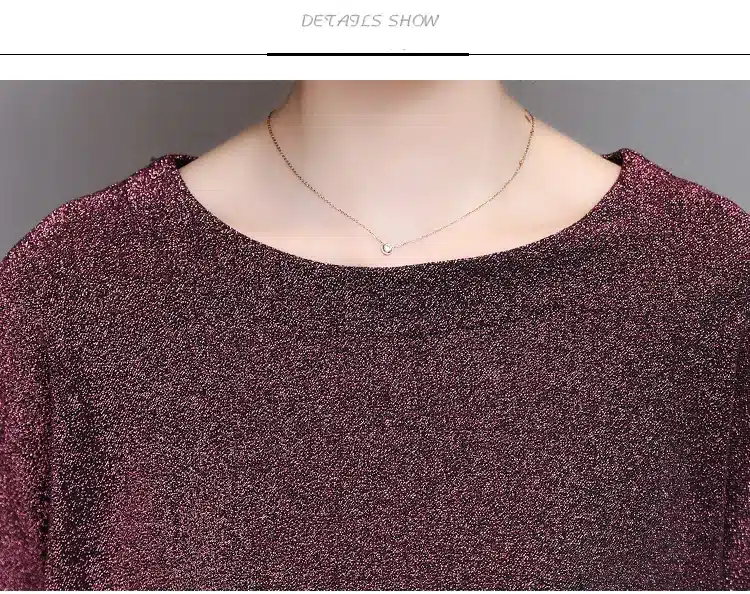Shiny Sequin Blouse Women Tunic Fashion Woman Blouses 2019 Spring Summer OL Womens Tops and Blouses Plus Size Bat Sleeve Shirts 27