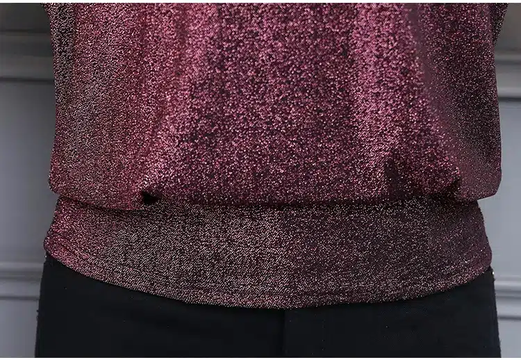 Shiny Sequin Blouse Women Tunic Fashion Woman Blouses 2019 Spring Summer OL Womens Tops and Blouses Plus Size Bat Sleeve Shirts 31