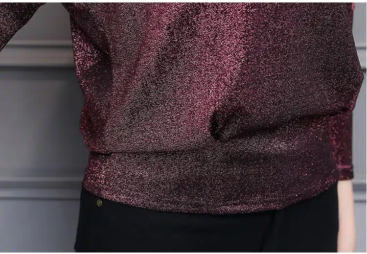 Shiny Sequin Blouse Women Tunic Fashion Woman Blouses 2019 Spring Summer OL Womens Tops and Blouses Plus Size Bat Sleeve Shirts 32