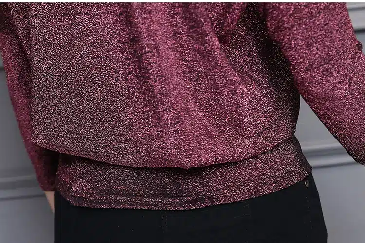 Shiny Sequin Blouse Women Tunic Fashion Woman Blouses 2019 Spring Summer OL Womens Tops and Blouses Plus Size Bat Sleeve Shirts 33