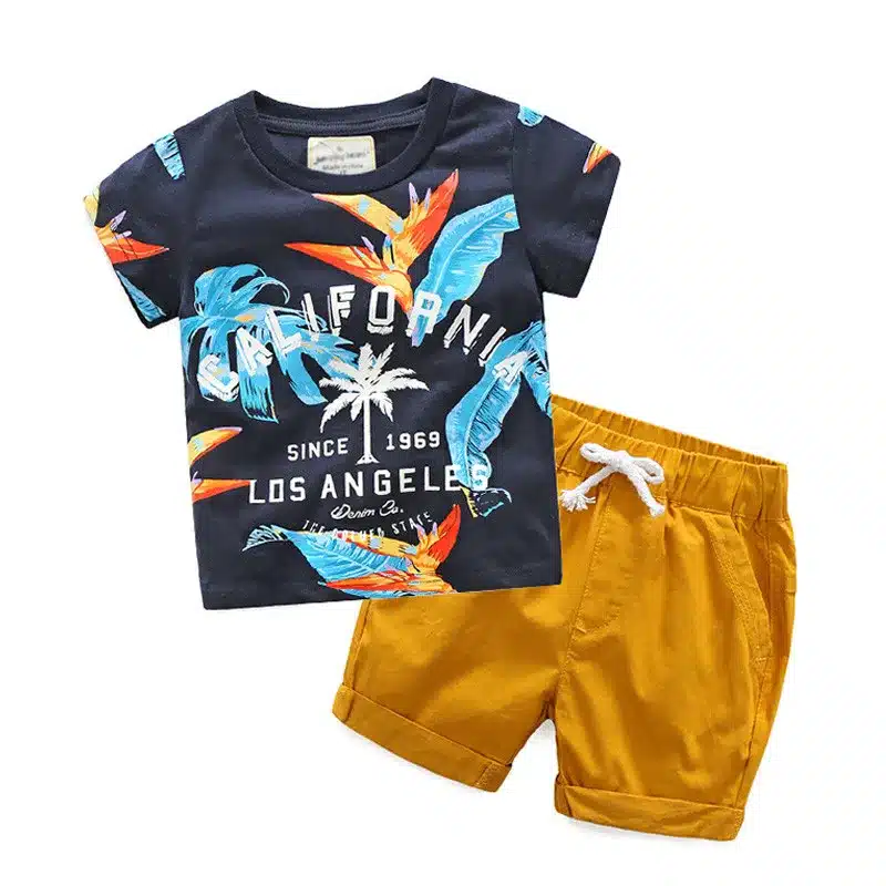 2019 Baby Boys Sets Summer Boys Sets Clothes T shirt+short Pants cotton sports Letter printed Set Children Suit 13