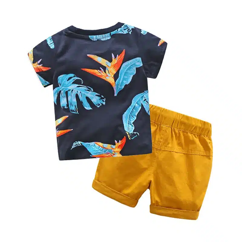 2019 Baby Boys Sets Summer Boys Sets Clothes T shirt+short Pants cotton sports Letter printed Set Children Suit 14