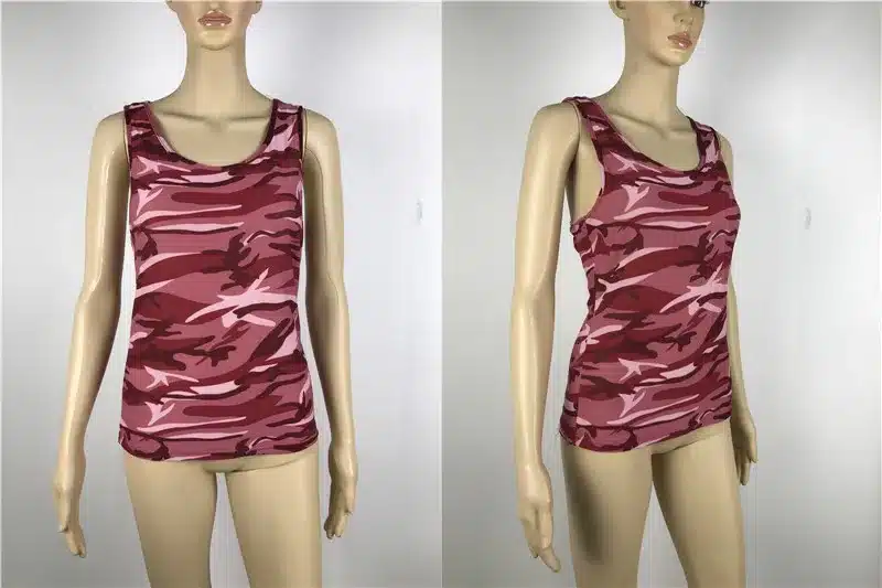 2019 Women Tee Camo Army Green Casual Tank Tops Sleeveless Girl T-shirt For Wholesale Camouflage Tanks 16
