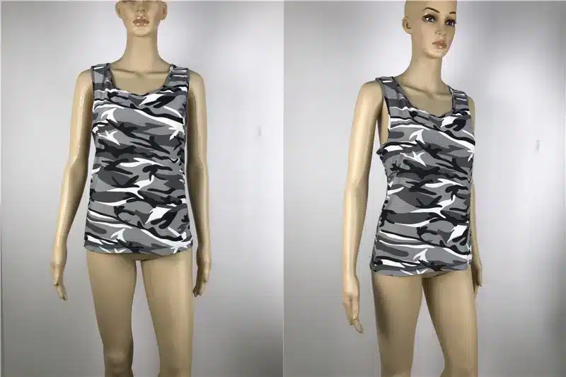 2019 Women Tee Camo Army Green Casual Tank Tops Sleeveless Girl T-shirt For Wholesale Camouflage Tanks 18