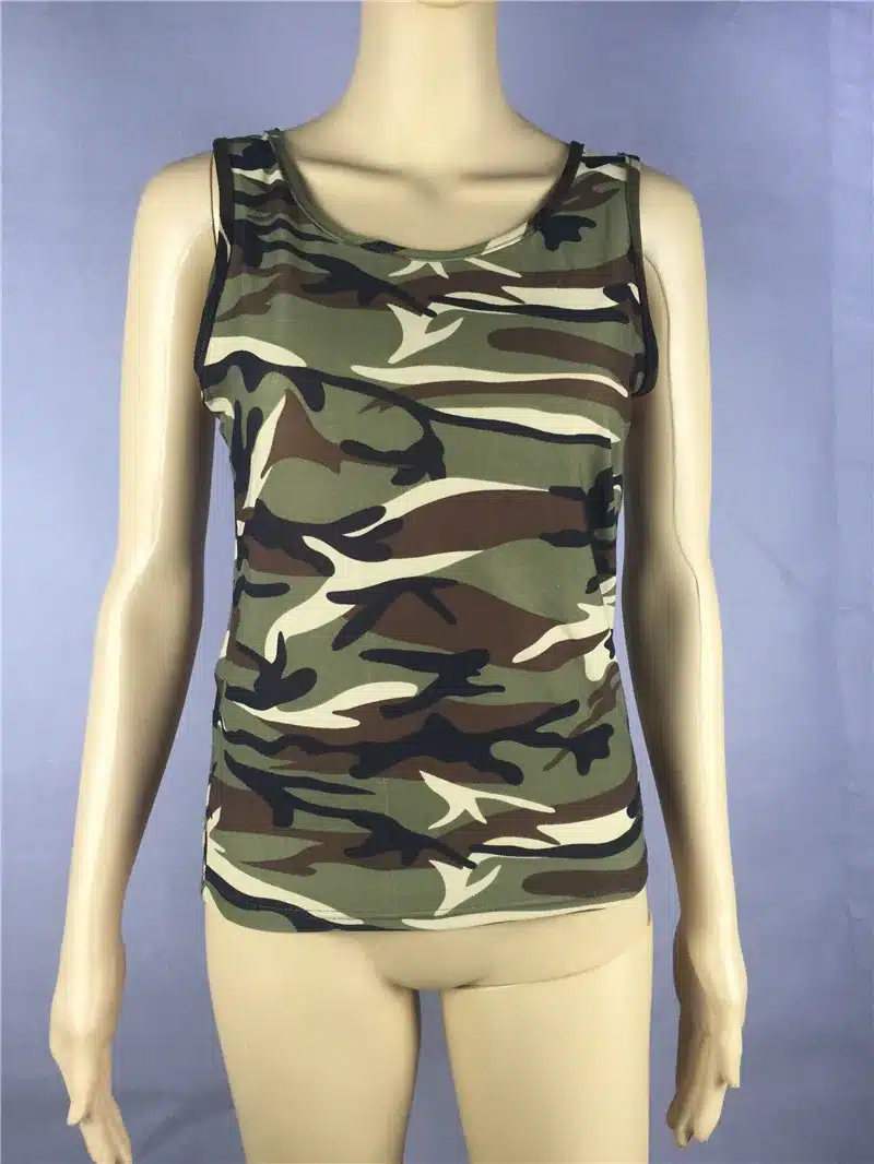 2019 Women Tee Camo Army Green Casual Tank Tops Sleeveless Girl T-shirt For Wholesale Camouflage Tanks 20