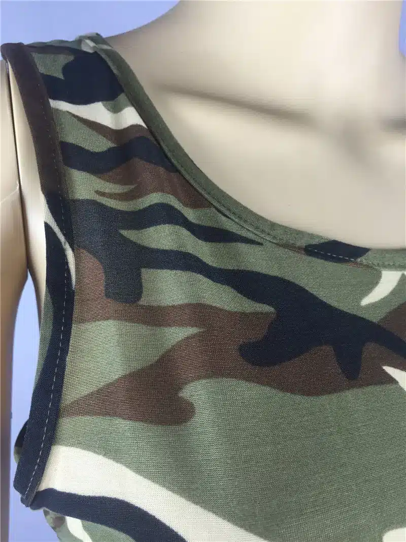 2019 Women Tee Camo Army Green Casual Tank Tops Sleeveless Girl T-shirt For Wholesale Camouflage Tanks 24