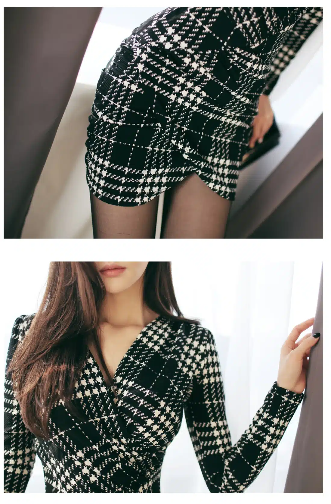 TUHAO elegant Vintage Plaid Dresses 2019 spring Women Long Sleeve Bodycon Office lady Business Work Dress Pencil Dress YH129 19