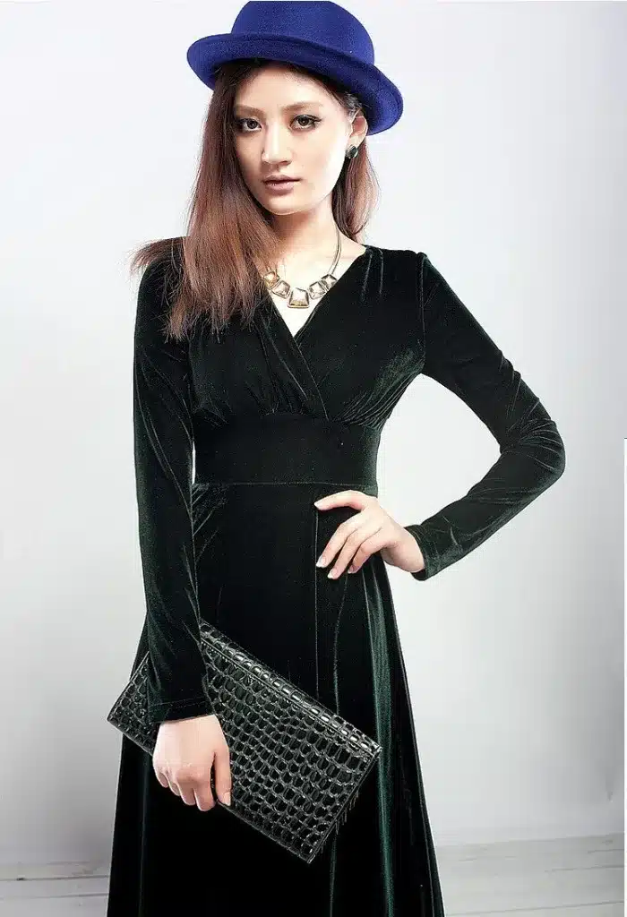 ALABIFU Autumn Winter Dress Women 2019 Casual Vintage Ball Gown Velvet Dress Plus Size 3XL Sexy Long Party Dress Vestidos 33