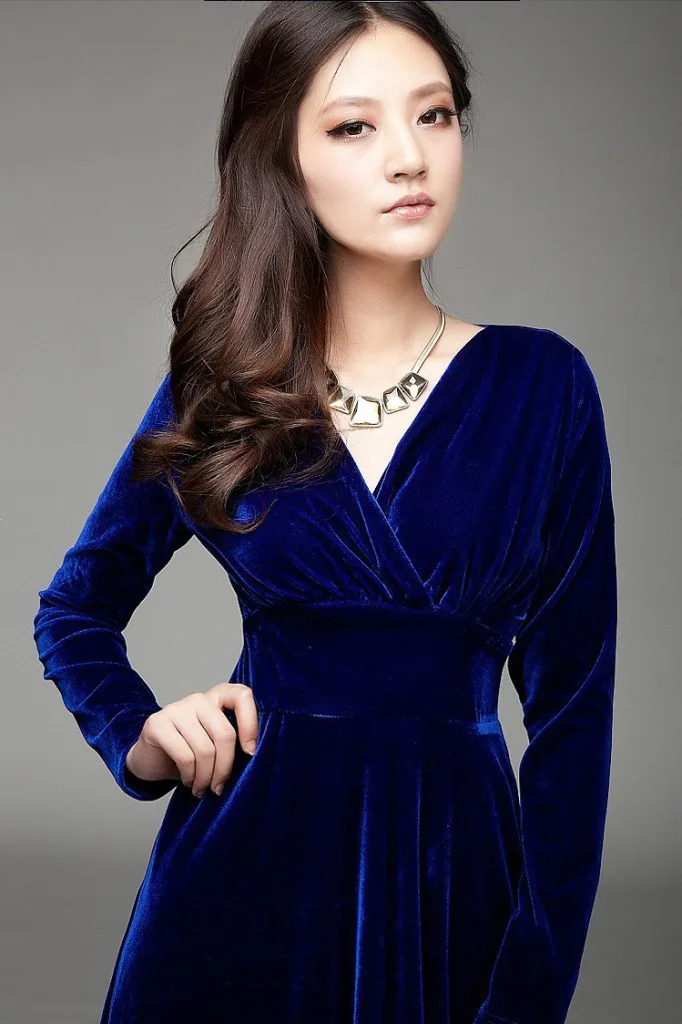 ALABIFU Autumn Winter Dress Women 2019 Casual Vintage Ball Gown Velvet Dress Plus Size 3XL Sexy Long Party Dress Vestidos 35