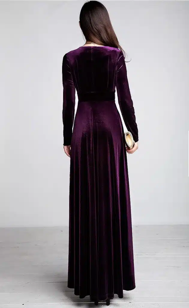 ALABIFU Autumn Winter Dress Women 2019 Casual Vintage Ball Gown Velvet Dress Plus Size 3XL Sexy Long Party Dress Vestidos 42