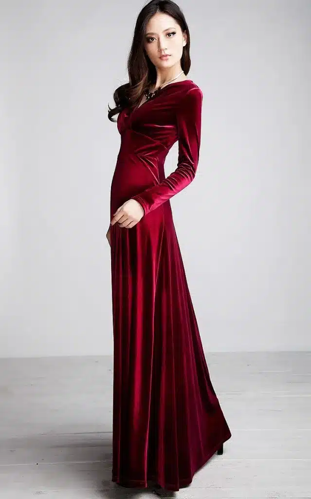 ALABIFU Autumn Winter Dress Women 2019 Casual Vintage Ball Gown Velvet Dress Plus Size 3XL Sexy Long Party Dress Vestidos 47