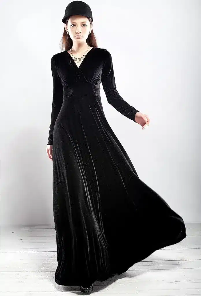 ALABIFU Autumn Winter Dress Women 2019 Casual Vintage Ball Gown Velvet Dress Plus Size 3XL Sexy Long Party Dress Vestidos 51